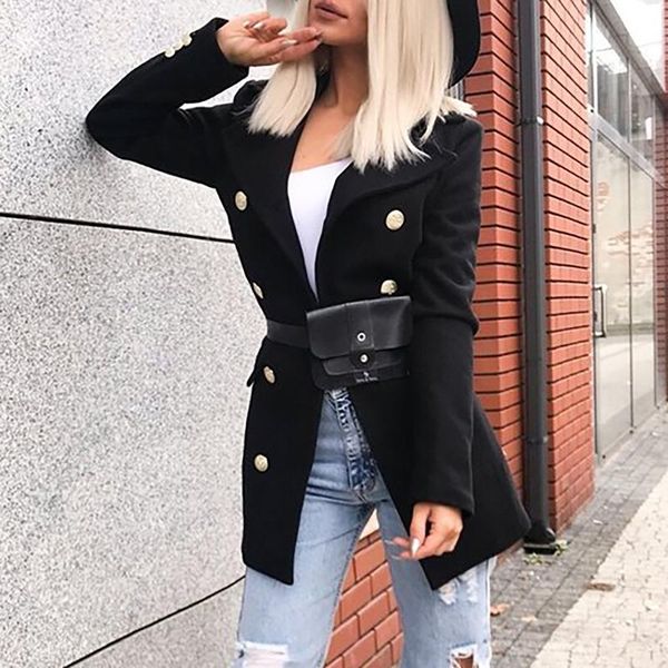 women's suits & blazers women chic office lady double breasted blazer vintage coat fashion notched collar long sleeve ladies outerwear, White;black
women's suits & blazers women chic office lady double breasted blazer vintage coat fashion notched collar long sleeve ladies outerwear, White;black