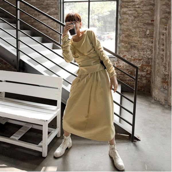 two piece dress lanmrem 2021 autumn and winter solid color hand wrinkle round neck long-sleeved shirt + temperament skirt suit 19b-a365, White
two piece dress lanmrem 2021 autumn and winter solid color hand wrinkle round neck long-sleeved shirt + temperament skirt suit 19b-a365, White