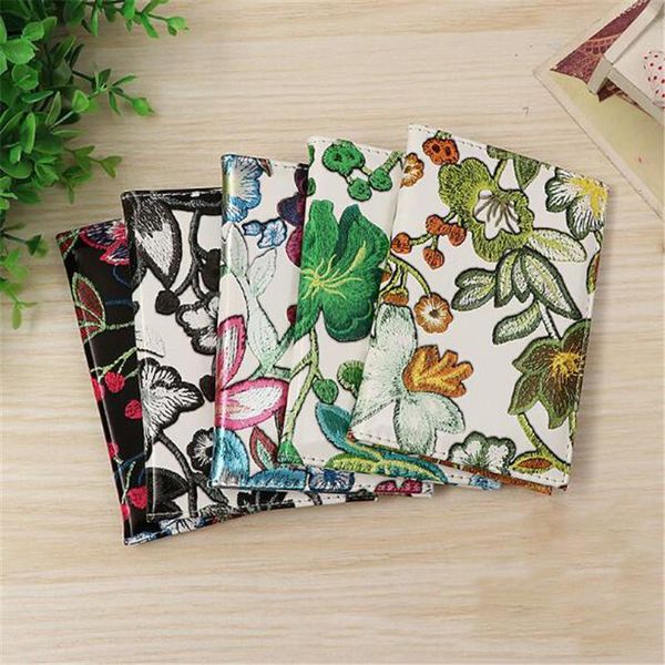 card holders women travel passport cover case document holder portable floral id, Brown;gray
card holders women travel passport cover case document holder portable floral id, Brown;gray