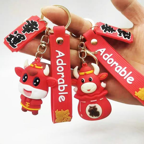 2021 fashion keychain gifts for year of the ox, Silver
2021 fashion keychain gifts for year of the ox, Silver