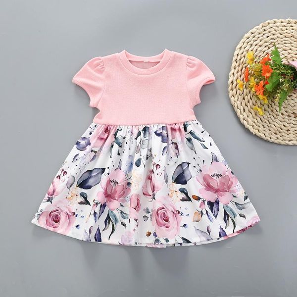 girl's dresses girls summer spring short sleeve pink children's clothing flower printed 2021 cotton princess dress, Red;yellow
girl's dresses girls summer spring short sleeve pink children's clothing flower printed 2021 cotton princess dress, Red;yellow