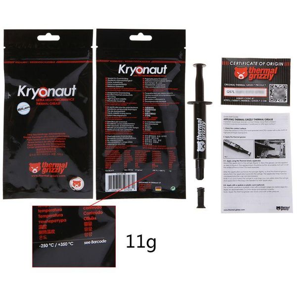 thermal grizzly kryonaut cpu processor heatsink fan thermal compound cooling grease/ cooler paste 12.5 w/ x6ha
thermal grizzly kryonaut cpu processor heatsink fan thermal compound cooling grease/ cooler paste 12.5 w/ x6ha
