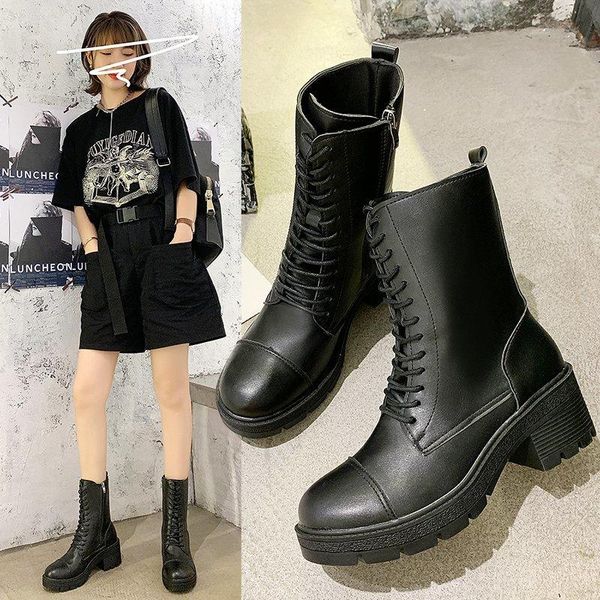 boots autumn winter ankle for women shoes woman solid leather female lace up zipper high heels platform motorcycle, Black
boots autumn winter ankle for women shoes woman solid leather female lace up zipper high heels platform motorcycle, Black