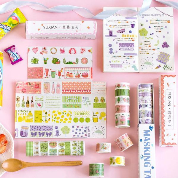gift wrap 10 rolls/set fruit pattern washi paper tape stickers lovely stationery diary scrapbooking masking children decor
gift wrap 10 rolls/set fruit pattern washi paper tape stickers lovely stationery diary scrapbooking masking children decor