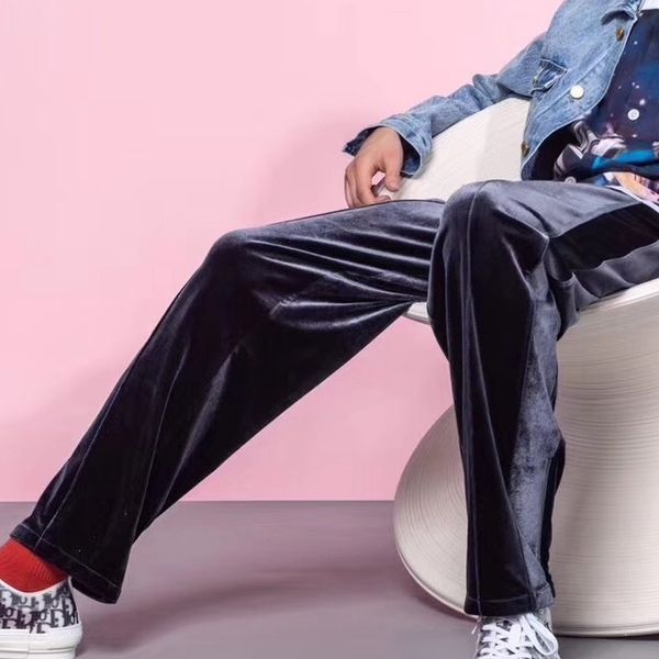 2021 new autumn winter wear veet trousers contrast color loose high waist wide leg pants for men and women 3ptk, Black;white
2021 new autumn winter wear veet trousers contrast color loose high waist wide leg pants for men and women 3ptk, Black;white