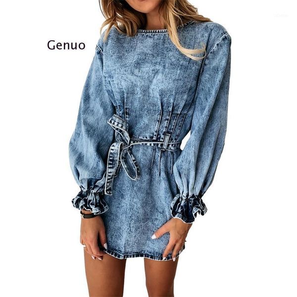 casual dresses women autumn round neck ruched jeans dress 2021 winter slim sashes streetwear solid long petal sleeve denim mini, Black;gray
casual dresses women autumn round neck ruched jeans dress 2021 winter slim sashes streetwear solid long petal sleeve denim mini, Black;gray