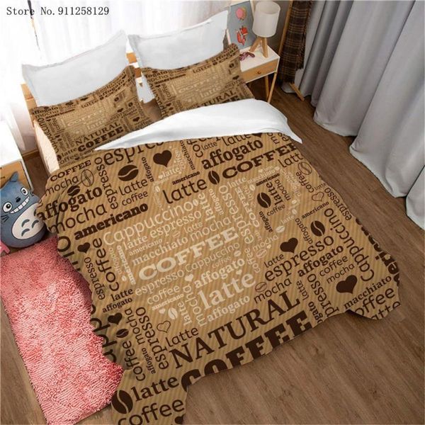 bedding sets 2/3 pieces brown coffee set text letter duvet cover for kids adults bed quilt bedroom decor
bedding sets 2/3 pieces brown coffee set text letter duvet cover for kids adults bed quilt bedroom decor