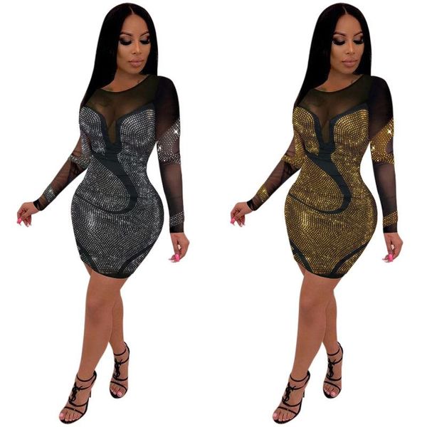 casual dresses shiny diamonds mesh bodycon dress women transparent o-neck long sleeve mini female party nightclub vestidos, Black;gray
casual dresses shiny diamonds mesh bodycon dress women transparent o-neck long sleeve mini female party nightclub vestidos, Black;gray