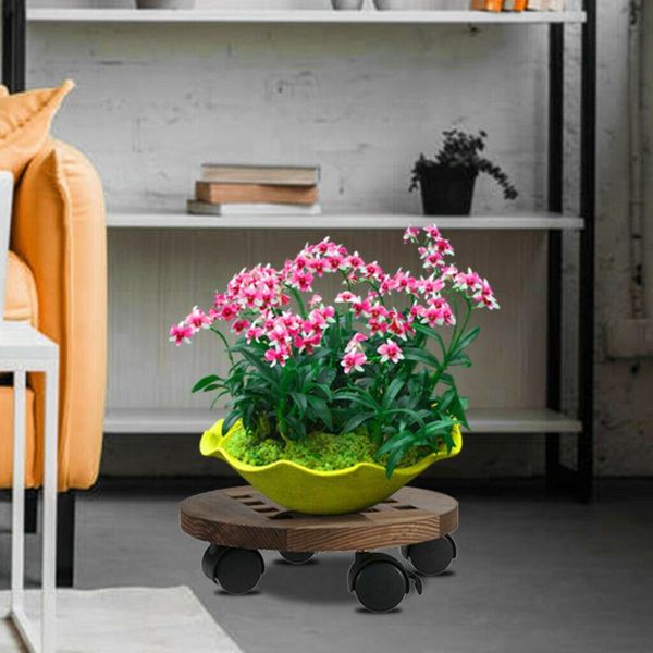 planters & pots wooden round planter caddies 10"12"14" universal wheels plant stand flower pot rack with indoor outdoor decor
planters & pots wooden round planter caddies 10"12"14" universal wheels plant stand flower pot rack with indoor outdoor decor