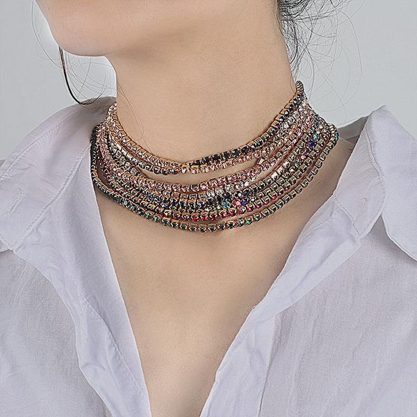 chokers hahagirl shiny multicolor rhinestone choker necklaces for women vintage gold color geometric chain jewelry gift, Golden;silver
chokers hahagirl shiny multicolor rhinestone choker necklaces for women vintage gold color geometric chain jewelry gift, Golden;silver