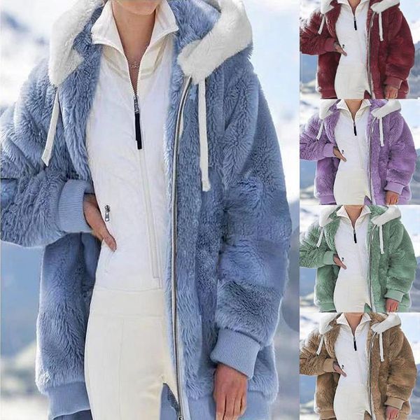 women's jackets 2021 winter vintage women coat warm solid thick fleece hooded long jacket with pocket ladies outwear loose for 5xl, Black;brown
women's jackets 2021 winter vintage women coat warm solid thick fleece hooded long jacket with pocket ladies outwear loose for 5xl, Black;brown