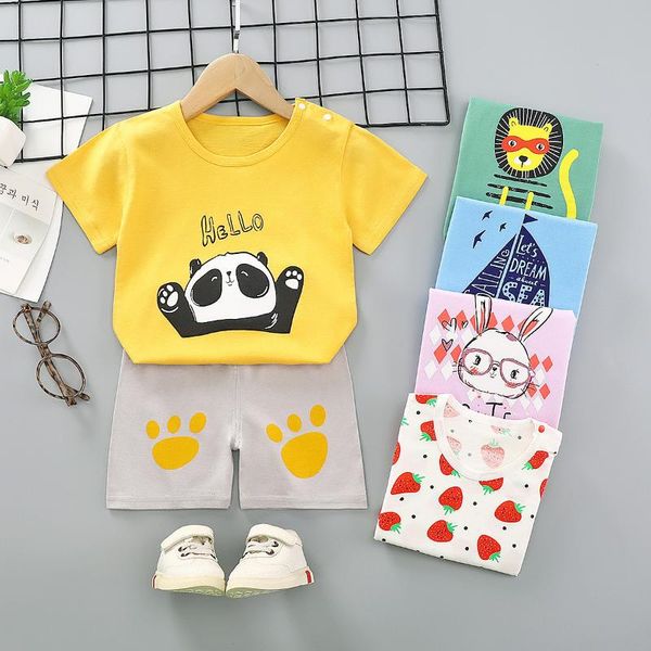 clothing sets summer girl pajamas set 1-6y children's class a cotton short sleeve clothes suit kids boy cartoon t-shirt shorts homewear, White
clothing sets summer girl pajamas set 1-6y children's class a cotton short sleeve clothes suit kids boy cartoon t-shirt shorts homewear, White