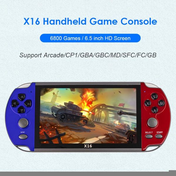 portable game players x16 retro handheld console 6.5 inch display 8gb pocket with built-in 6800
portable game players x16 retro handheld console 6.5 inch display 8gb pocket with built-in 6800