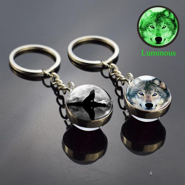 keychains wolf luminous keychain head keyring double face glass ball key chain bag pendant, Silver
keychains wolf luminous keychain head keyring double face glass ball key chain bag pendant, Silver