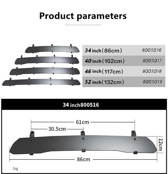 car sunshade roof-racks windshield 34inch long air deflector universal roof-cargo box wind screen 34 inch roof rack fairing
car sunshade roof-racks windshield 34inch long air deflector universal roof-cargo box wind screen 34 inch roof rack fairing