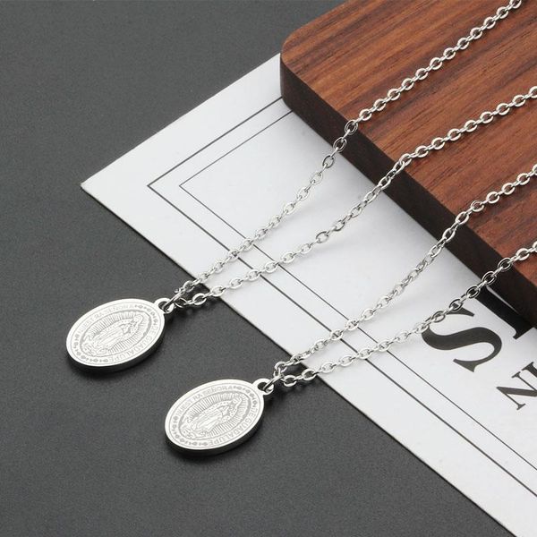 chains religious stainless steel virgin mary pendant necklace christian prayer amulet for men women christmas gift tail chain, Silver
chains religious stainless steel virgin mary pendant necklace christian prayer amulet for men women christmas gift tail chain, Silver