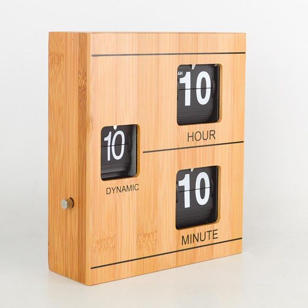 bamboo wood flip clock automatic creative table desk clock living room retro table watch clocks office horloge home decor gift
bamboo wood flip clock automatic creative table desk clock living room retro table watch clocks office horloge home decor gift