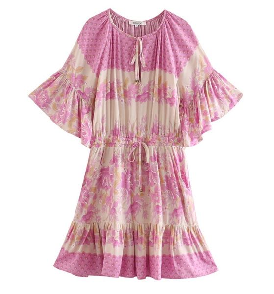 2021 bohemia women v neck orange floral print flare sleeve dress holiday bell tassel bandage elastic waist short dresses holiday, Red
2021 bohemia women v neck orange floral print flare sleeve dress holiday bell tassel bandage elastic waist short dresses holiday, Red