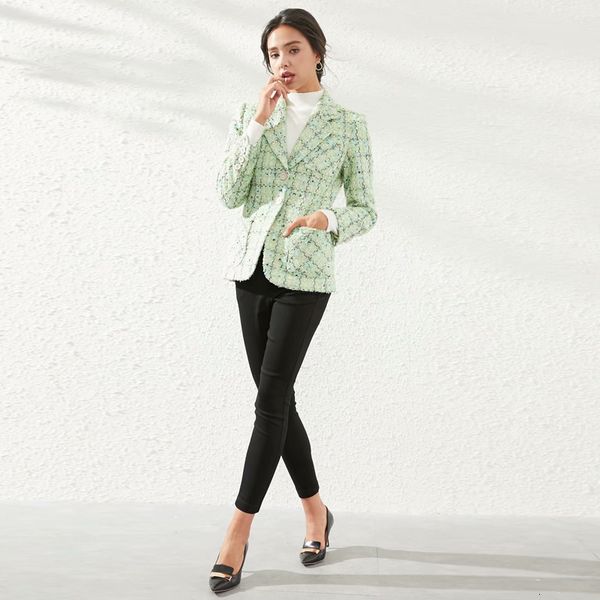 coat fashion high-quality autumn winter new women's vintage elegant chic lapel long sleeve plaid tweed jacket slxc, Black;brown
coat fashion high-quality autumn winter new women's vintage elegant chic lapel long sleeve plaid tweed jacket slxc, Black;brown