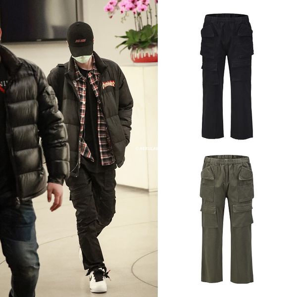 men's pants high street vibe cargo quality fashion heavy industry multi pocket overalls distressed twill trousers men european american, Black
men's pants high street vibe cargo quality fashion heavy industry multi pocket overalls distressed twill trousers men european american, Black