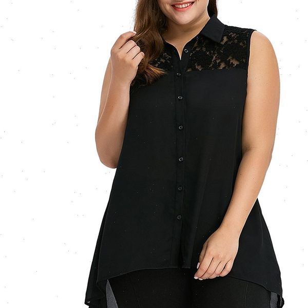 women blouses fashion plus size lace high low s asymmetric sleeveless shirts womens and blouses blusas mujer de moda, White
women blouses fashion plus size lace high low s asymmetric sleeveless shirts womens and blouses blusas mujer de moda, White