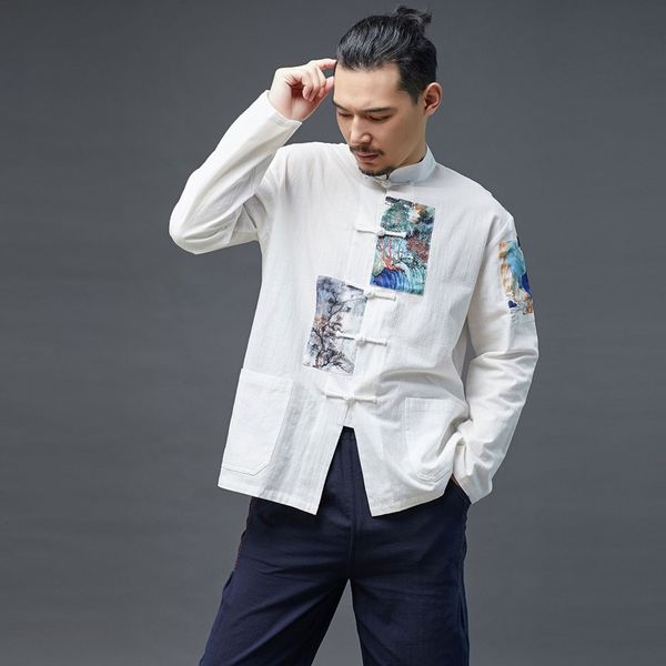 men chinese traditional tang suit jacket wu shu tai chi kung fu shirt long sleeves patchwork hanfu men chinese shirt 11179, Red
men chinese traditional tang suit jacket wu shu tai chi kung fu shirt long sleeves patchwork hanfu men chinese shirt 11179, Red