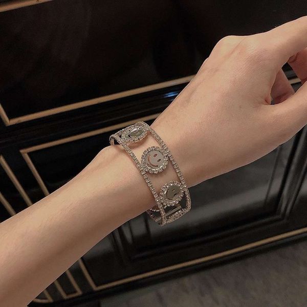 hbp fashion south korea east gate new flash diamond smile wide version hollow net red temperament bracelet, Silver
hbp fashion south korea east gate new flash diamond smile wide version hollow net red temperament bracelet, Silver