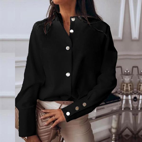 men's casual shirts solid blouse long sleeve button shirt plus size harajuku office tunic women's wild, White;black
men's casual shirts solid blouse long sleeve button shirt plus size harajuku office tunic women's wild, White;black