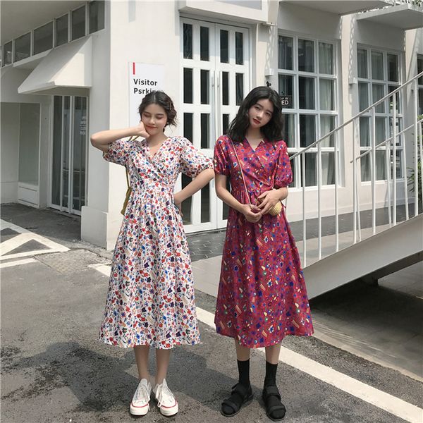 casual women's es floral short sleeve with low-cut v-down gown women's party es c86p, Black;gray
casual women's es floral short sleeve with low-cut v-down gown women's party es c86p, Black;gray
