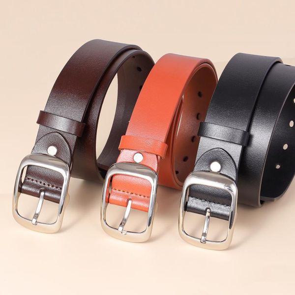 belts women's genuine leather fashion retro belt ladies metal buckle with jeans, Black;brown
belts women's genuine leather fashion retro belt ladies metal buckle with jeans, Black;brown