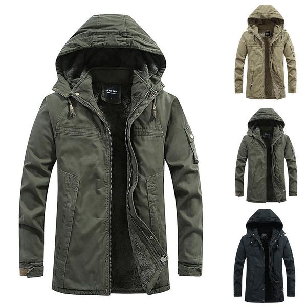 men's jackets 2021 windbreaker multi-pocket brand jacket men parka cotton winter padded mid-length warm outwear snow coats #4, Black;brown
men's jackets 2021 windbreaker multi-pocket brand jacket men parka cotton winter padded mid-length warm outwear snow coats #4, Black;brown