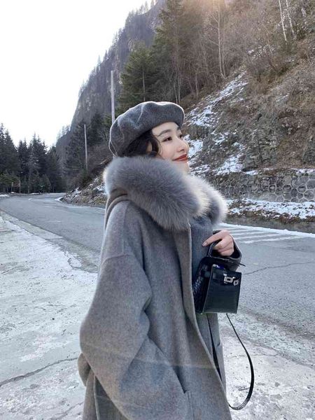 women's wool & blends winter coat real fur collar 100% autumn hooded woman jacket korean clothes manteau femme hiver wpy1419, Black
women's wool & blends winter coat real fur collar 100% autumn hooded woman jacket korean clothes manteau femme hiver wpy1419, Black
