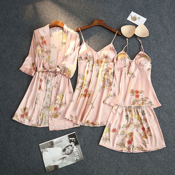 2021 new summer silk robe assemblies of women oversized impression ny female sleepwear ladies'nightes zzcy, White
2021 new summer silk robe assemblies of women oversized impression ny female sleepwear ladies'nightes zzcy, White