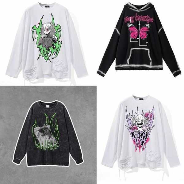 men's hoodies & sweatshirts oversize distressed tattered long sleeve hoodiesvintage hoodieskawaii gothichoodies punk, Black
men's hoodies & sweatshirts oversize distressed tattered long sleeve hoodiesvintage hoodieskawaii gothichoodies punk, Black