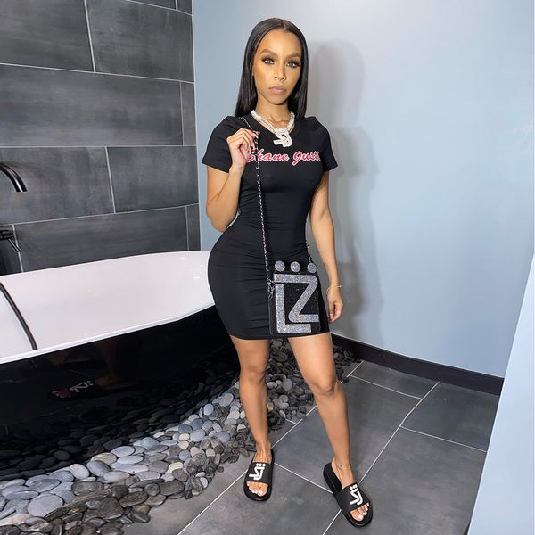 fashionable letter print short sleeve tshirt dresses women clothing 2021 clubwear bodycon mini dress d57-bz19, Black;gray
fashionable letter print short sleeve tshirt dresses women clothing 2021 clubwear bodycon mini dress d57-bz19, Black;gray