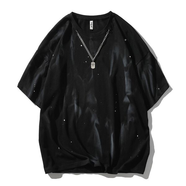 men's t-shirts arrival fashion short t-shirt loose spray painting casual cotton o-neck brand clothing tshirt homme t shirt men uoy7, White;black
men's t-shirts arrival fashion short t-shirt loose spray painting casual cotton o-neck brand clothing tshirt homme t shirt men uoy7, White;black