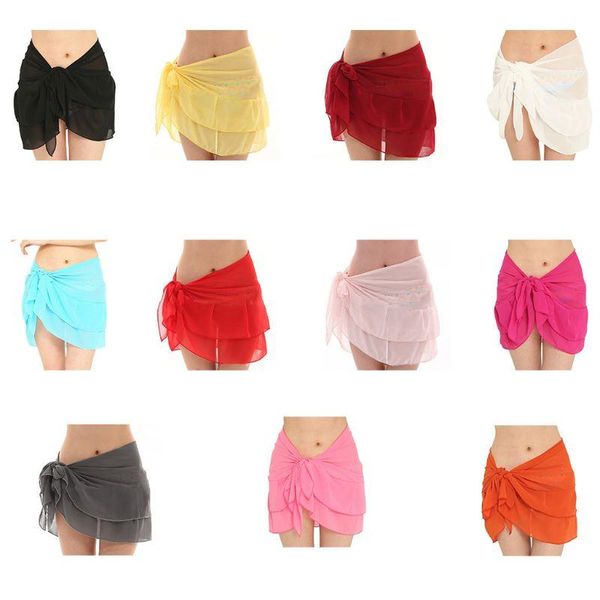 skirts women double layer ruffles beach short sarong swimsuit bikini chiffon cover up summer multi use sunscreen shawl solid color wrap, Black
skirts women double layer ruffles beach short sarong swimsuit bikini chiffon cover up summer multi use sunscreen shawl solid color wrap, Black