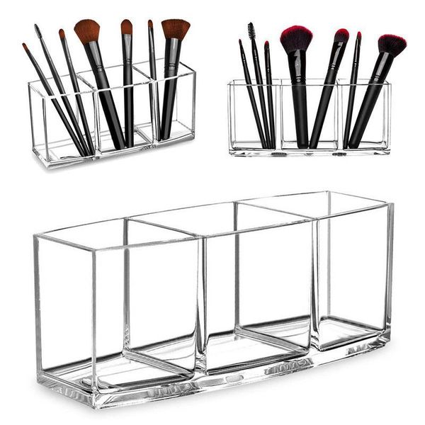 storage bottles & jars 3 holes transparent acrylic makeup brush tool cosmetic box case make-up holder table organizer make up
storage bottles & jars 3 holes transparent acrylic makeup brush tool cosmetic box case make-up holder table organizer make up