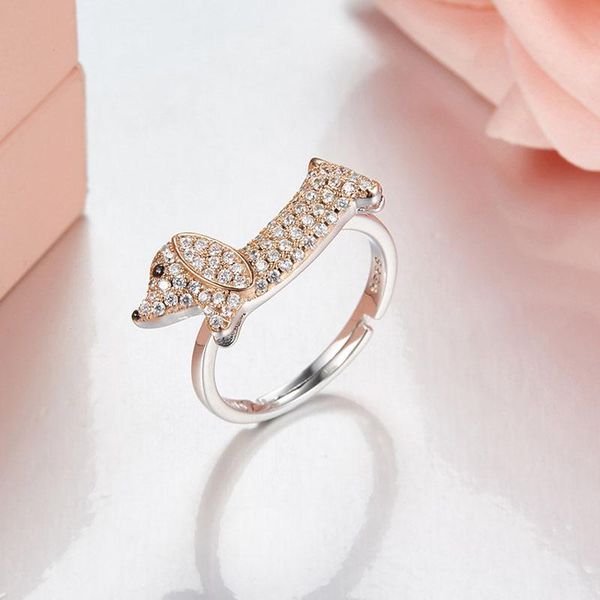 cluster rings xmd fashion real s925 sterling silver dachshund puppy finger ring adjustable size for women girls cute fancy dog pet jewelry, Golden;silver
cluster rings xmd fashion real s925 sterling silver dachshund puppy finger ring adjustable size for women girls cute fancy dog pet jewelry, Golden;silver