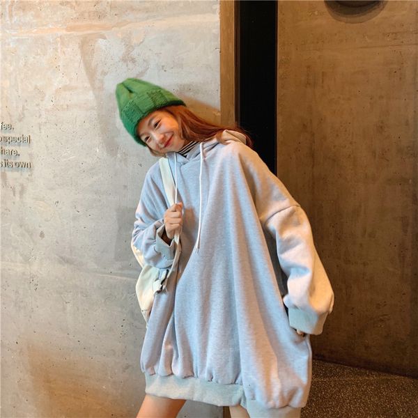 2021 winter fashions korean version plus thick velvet mid-length ins solid color lazy style loose street pullover women's sweater hpn5, Black
2021 winter fashions korean version plus thick velvet mid-length ins solid color lazy style loose street pullover women's sweater hpn5, Black