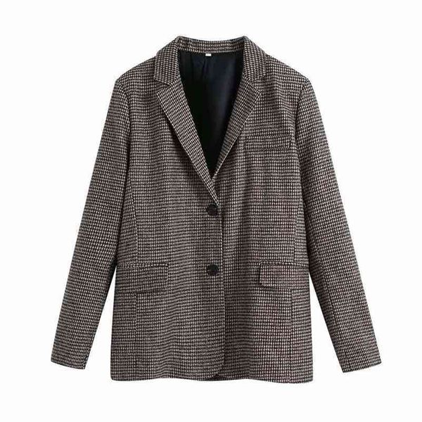 vintage women brown plaid blazers fashion ladies chic notched collar jacket streetwear female causal pocket coats 210527, White;black
vintage women brown plaid blazers fashion ladies chic notched collar jacket streetwear female causal pocket coats 210527, White;black