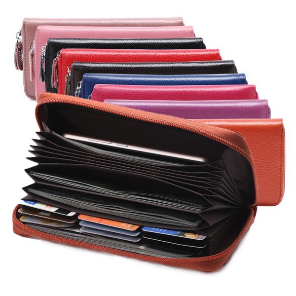 wallets leather long wallet multi-function ladies card anti-rfid creative male and female, Red;black
wallets leather long wallet multi-function ladies card anti-rfid creative male and female, Red;black