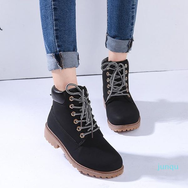 wholesale- boots winter women's comfortable flat casual single women ankle 2021, Black
wholesale- boots winter women's comfortable flat casual single women ankle 2021, Black