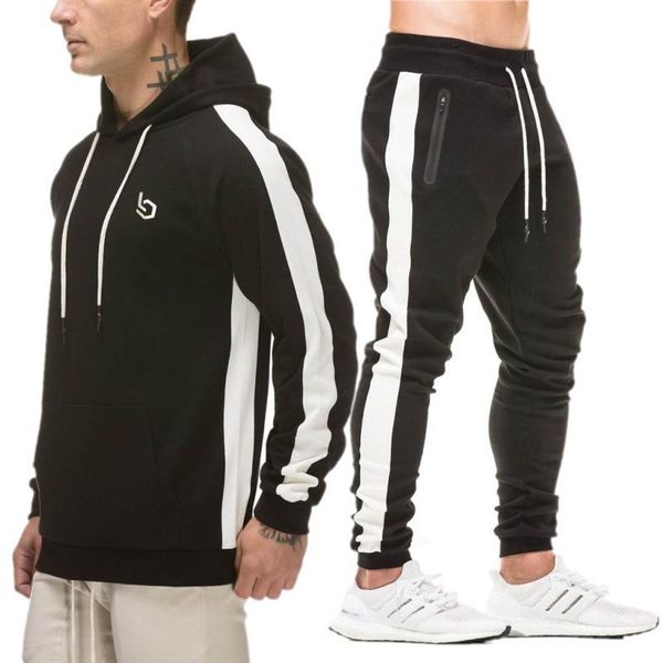 men's tracksuits men two pieces hoodies sets tracksuit long sleeve hooded sweatshirt & pants suit set male fitness jogger sport leisure, Gray
men's tracksuits men two pieces hoodies sets tracksuit long sleeve hooded sweatshirt & pants suit set male fitness jogger sport leisure, Gray