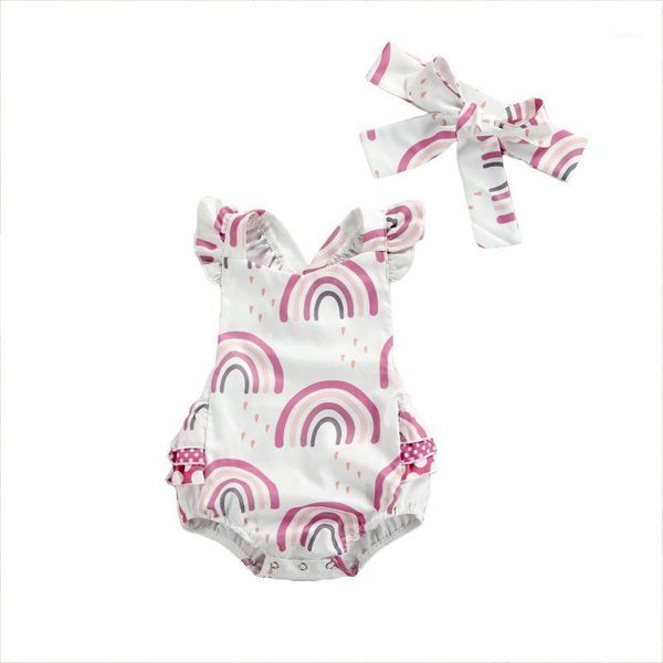 jumpsuits 2 pcs born tiddler summer outfits baby girl clothes ruffled rainbow print sleeve romper headband children's clothing sets, Blue
jumpsuits 2 pcs born tiddler summer outfits baby girl clothes ruffled rainbow print sleeve romper headband children's clothing sets, Blue