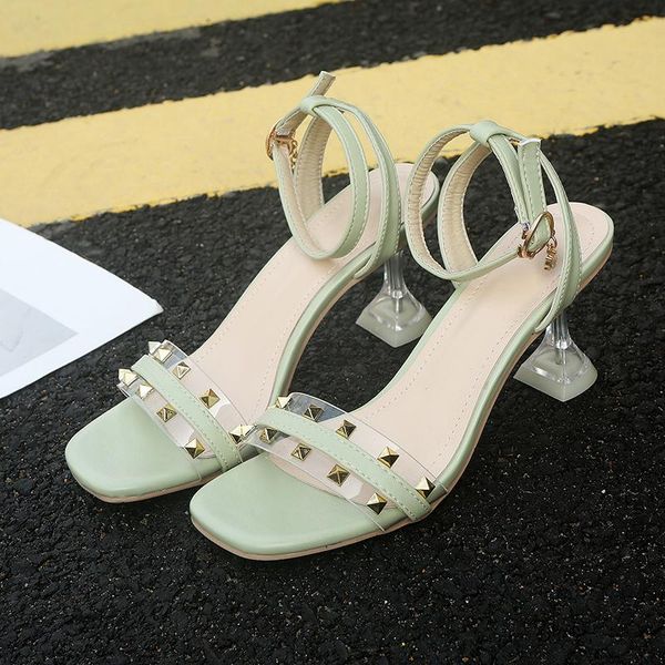 dress shoes solid crystal sandals women woman clear transparent female slip on rivet buckle strap spike mid heels ladies, Black
dress shoes solid crystal sandals women woman clear transparent female slip on rivet buckle strap spike mid heels ladies, Black