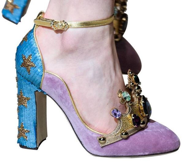 dress shoes luxury crown gemstone pink rhinestone buckle star sequins chunky high heel leather women wedding real pos, Black
dress shoes luxury crown gemstone pink rhinestone buckle star sequins chunky high heel leather women wedding real pos, Black