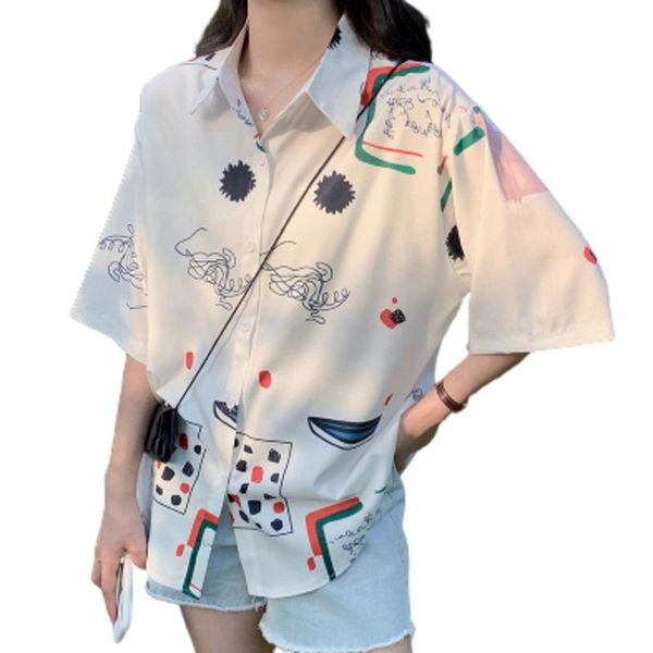 women's blouses & shirts 2021 summer floral chiffon shirt short sleeve design blouse fashion womens and plus size vintage, White
women's blouses & shirts 2021 summer floral chiffon shirt short sleeve design blouse fashion womens and plus size vintage, White