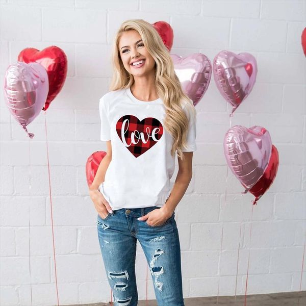 plaid love heart graphic womens t shirt tee summer fashion o neck short sleeve printed valentine, White
plaid love heart graphic womens t shirt tee summer fashion o neck short sleeve printed valentine, White