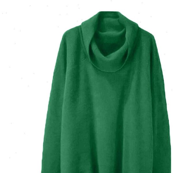 women sweater turtleneck sweater long sleeves knit jumper sweater female pulover high collar irregular loose green top, White;black
women sweater turtleneck sweater long sleeves knit jumper sweater female pulover high collar irregular loose green top, White;black